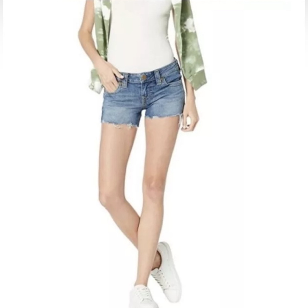 True Religion - Women's Blue Joey Cutoff Shorts